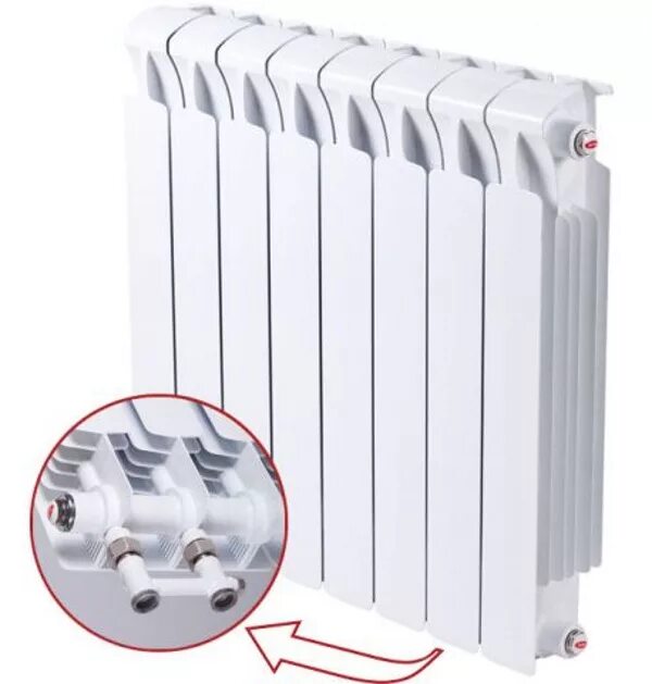 Rifar monolit 500 10 нижнее подключение Отзывы о Биметаллический радиатор Rifar B 500 11 секций НП правый (BVR)