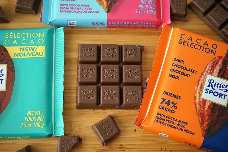 Ritter sport шоколад фото Шоколад Риттер Спорт: список всех видов, вкусы и состав