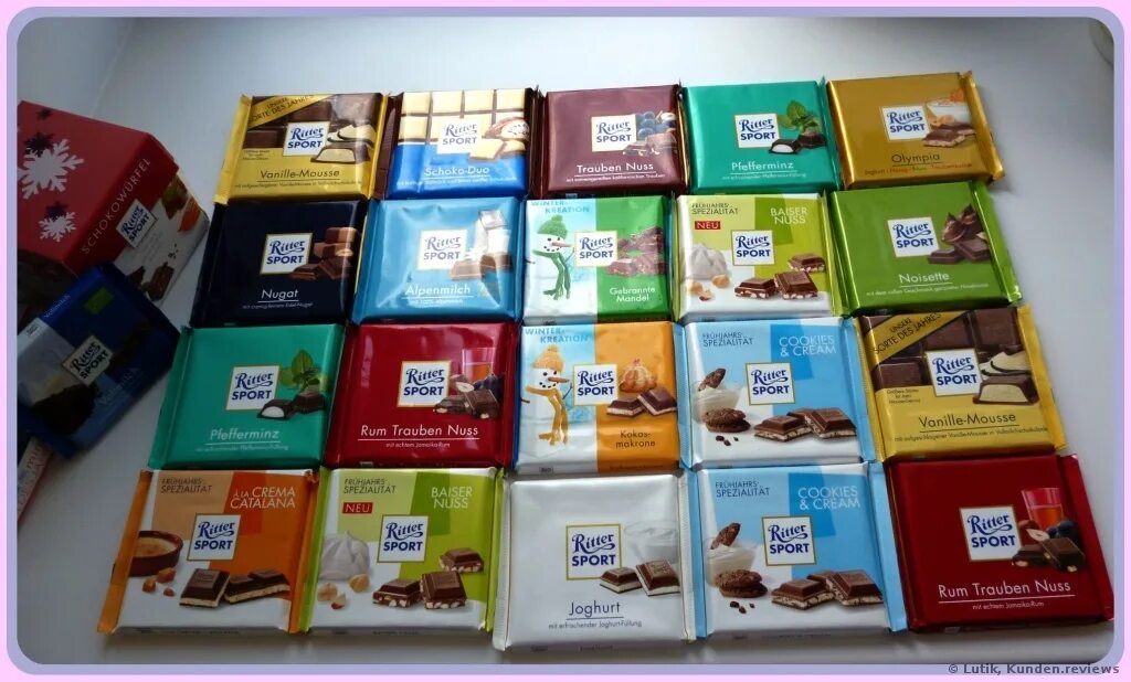 Ritter sport шоколад фото Ritter Sport Pfefferminz Schokolade - "Schokolade, die ich sehr lange probieren 
