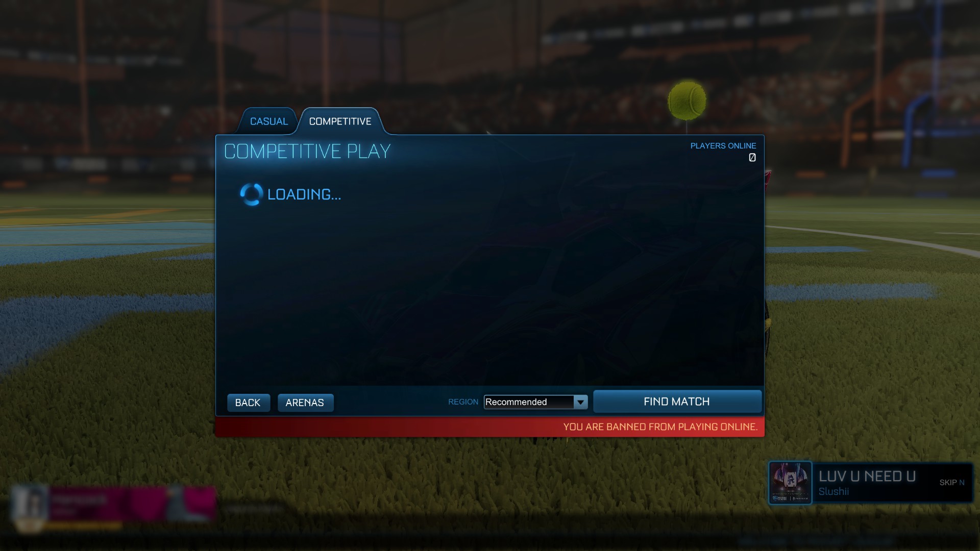 Rocket league ошибка подключения к серверам Сообщество Steam :: Скриншот :: rip banned