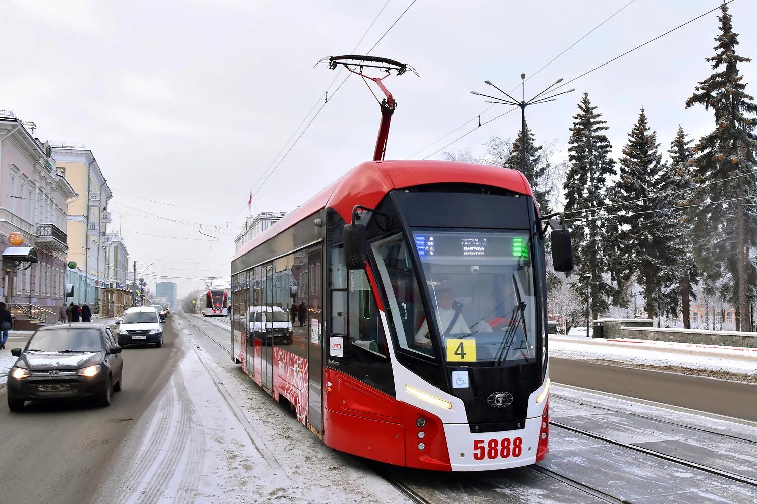 Romantic tram пермь улица ленина фото Пермь, 71-911ЕМ "Львёнок" № 5888 - Фото - Городской электротранспорт
