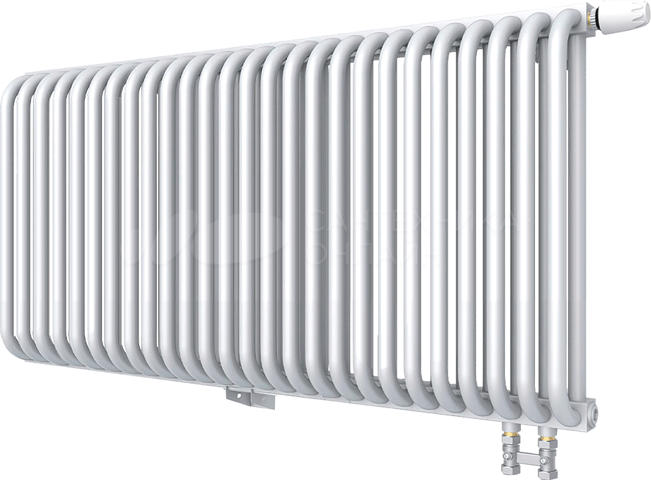 Rommer нижнее подключение Радиатор стальной KZTO PC 2-500-26 1/2 26 секций, нижнее правое подключение в Ас