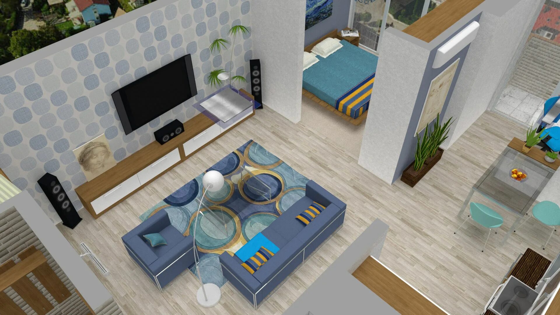 Roomtodo онлайн планировщик дизайна интерьера бесплатно Studio appartment design Дизайн, Макеты гостиной, Планы этажей дома