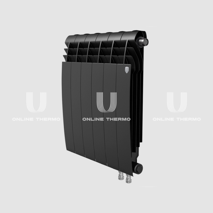 Royal biliner 500 нижнее подключение Биметаллический радиатор Royal Thermo BiLiner 500 Noir Sable (черный) VR - 12 се