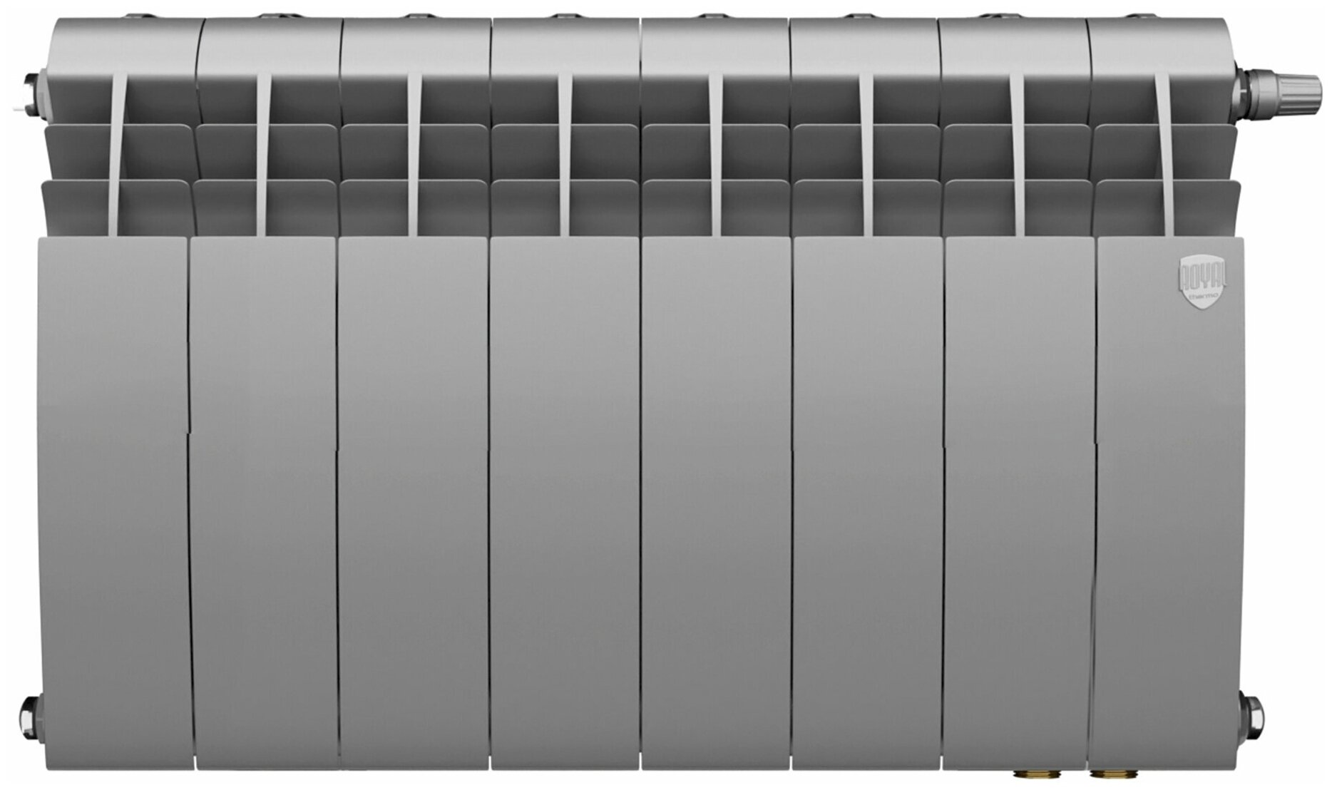 Royal thermo biliner нижнее подключение Биметаллический радиатор отопления Royal Thermo BiLiner 350 V 8 секций Silver Sa