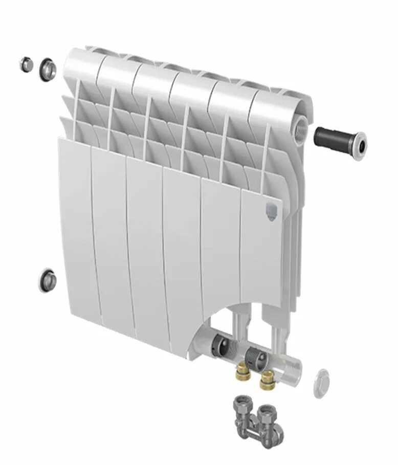 Royal thermo biliner нижнее подключение Биметаллический радиатор Royal Thermo Biliner 500 V 6 секции Silver Satin нижнее