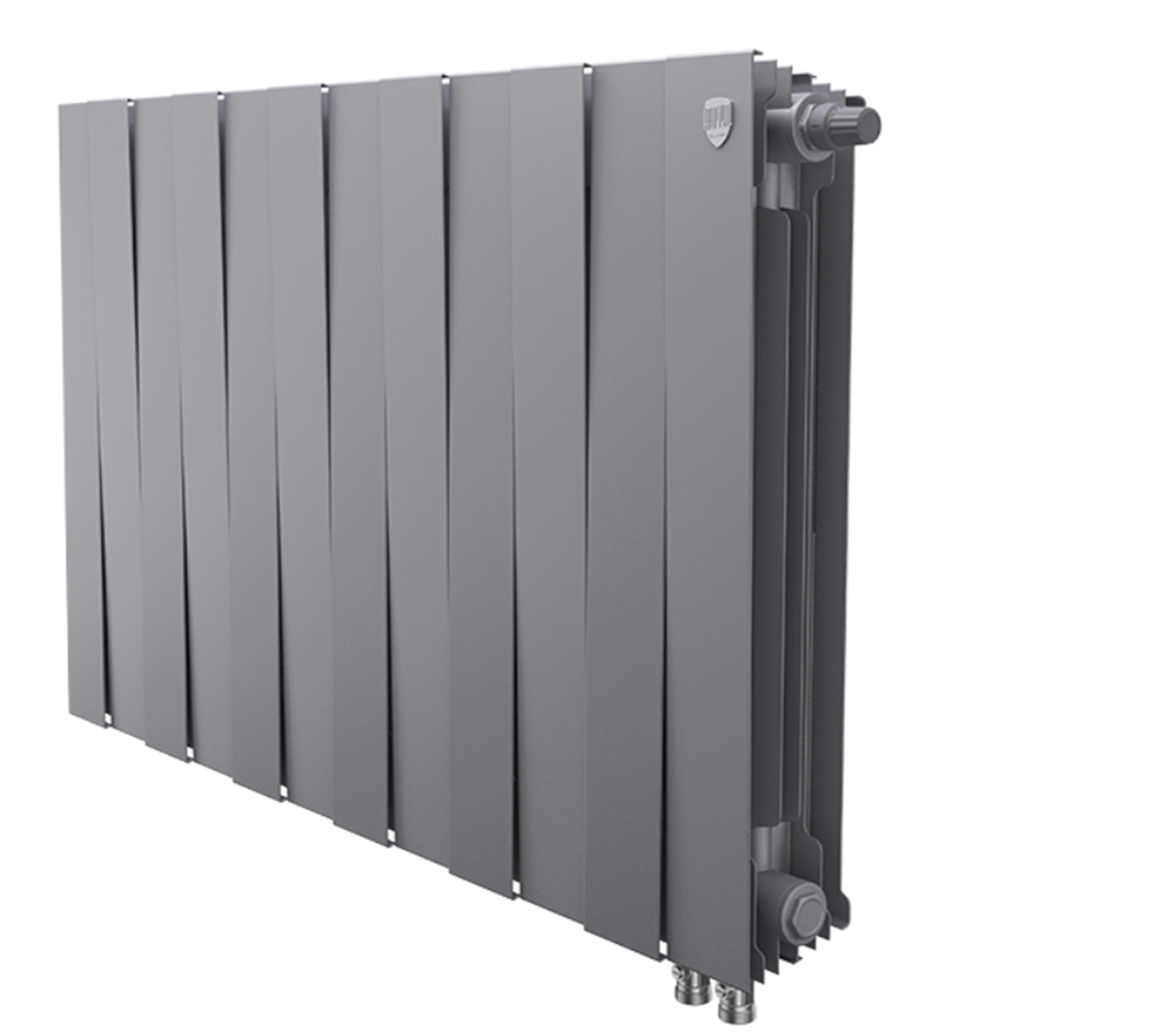 Royal thermo pianoforte нижнее подключение Радиатор биметаллический Royal Thermo PianoForte 500 Silver Satin (Н) (Серый) - 