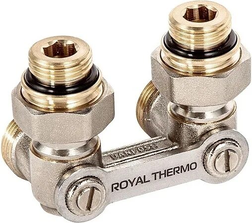 Royalthermo нижнее подключение купить Узел нижнего подключения радиатора угловой 3/4"ек x 3/4"ек (1/2"н) Royal Thermo 