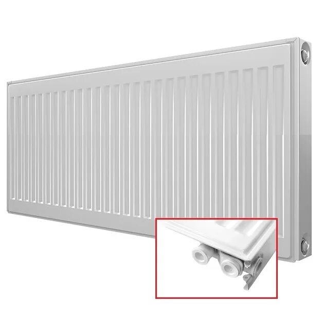 Royalthermo панельный радиатор подключение Радиатор панельный Royal Thermo Ventil Compact VC22-300-1300 белый (RAL 9016) с 