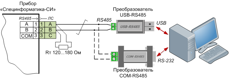 Rs485 подключение устройств Схема защиты интерфейса rs 485