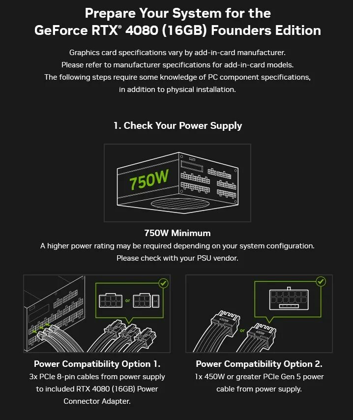 Rtx 4060 какое подключение Nvidia выпустила рекомендации по выбору блока питания для RTX 4090 и RTX 4080 / 