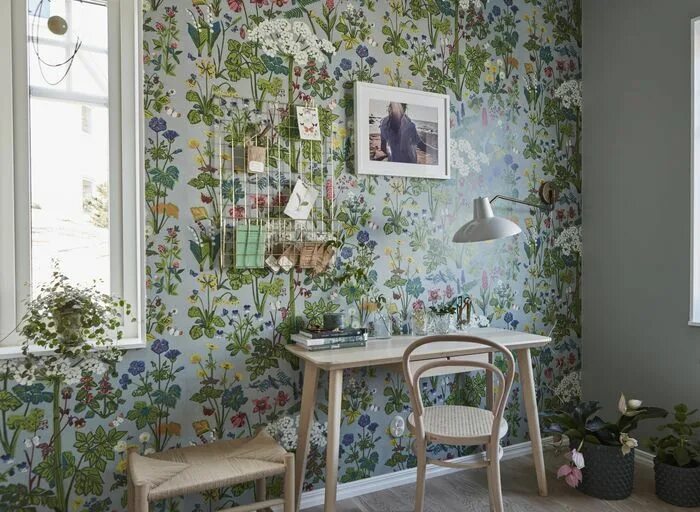 Ruch my cottage обои в интерьере Sofias Inredning - Inspiration: Tapeter Skandinavisk design, 70-talsinredning, T