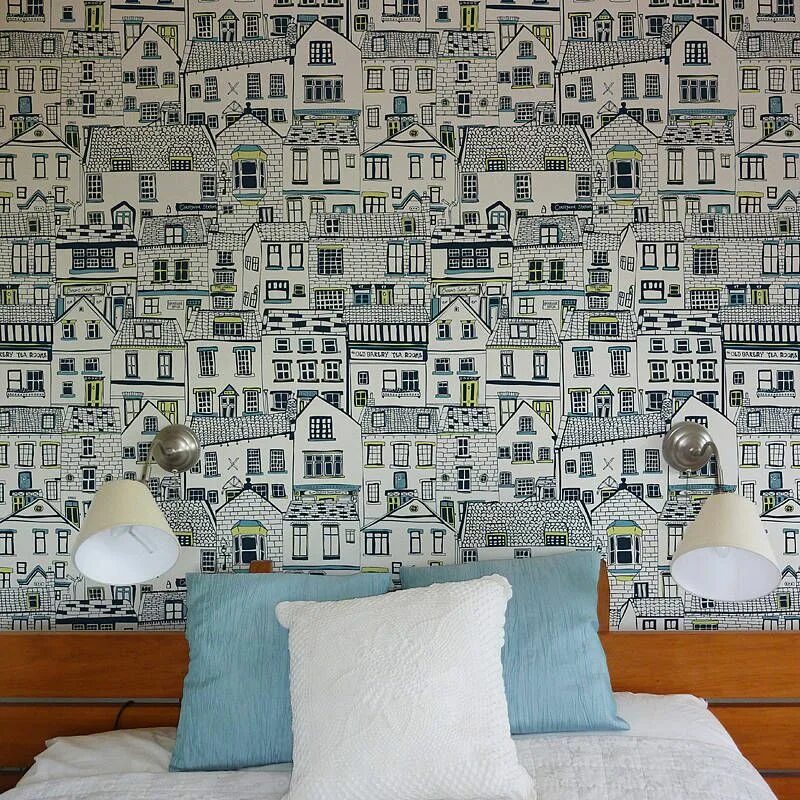 Ruch my cottage обои в интерьере Coastal Cottages Wallpaper By Jessica Hogarth Cottage wallpaper, Eclectic wallpa