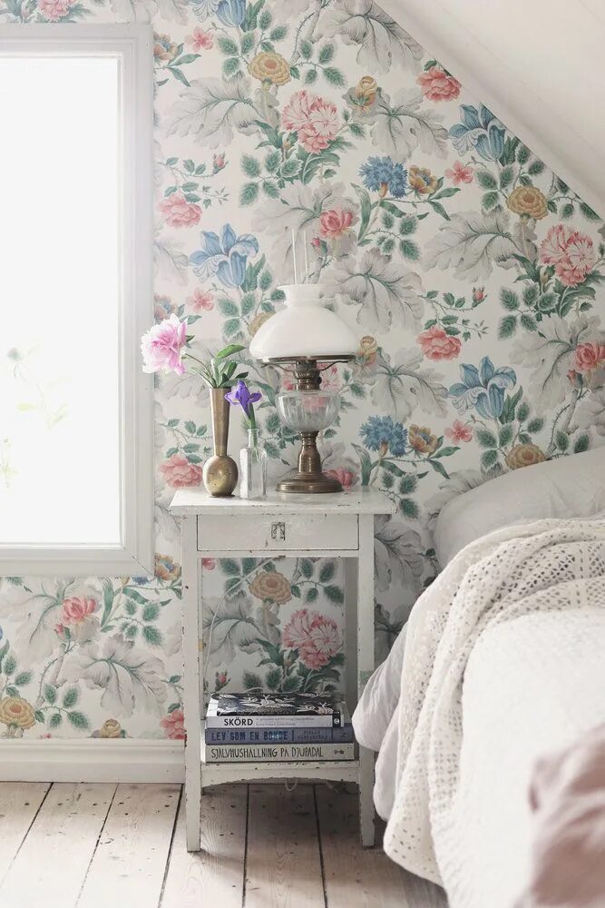 Ruch my cottage обои в интерьере Как шведский блогер оформила летний домик - INMYROOM Vintageinredning, Blommig t