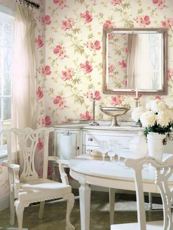 Ruch my cottage обои в интерьере Cottage Style Wallpapers (39 Wallpapers) - Wallpapers 4k Decor, Shabby chic deco