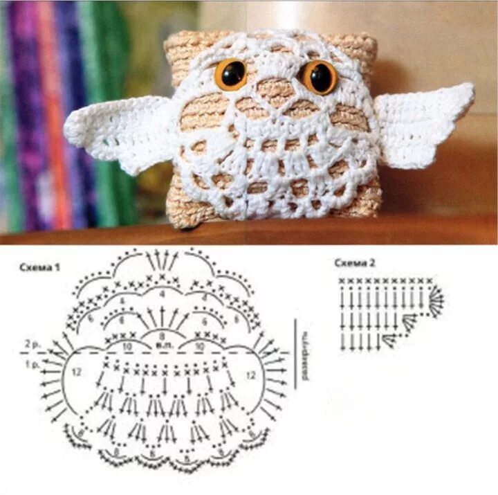 Rutube вяжем органайзер сову со схемой крючком Crochet Owl #amigurumi #diy #tutorial Crochet owl, Crochet, Cross stitch for kid