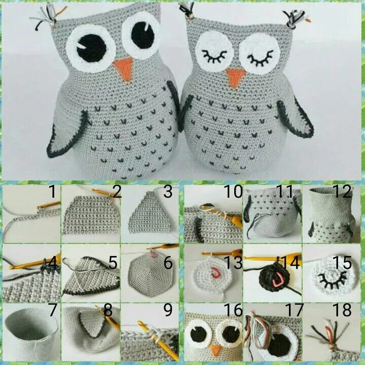 Rutube вяжем органайзер сову со схемой крючком Gufo amigurumi crochet Вязаные игрушки, Схемы вязания крючком, Вязание крючком е