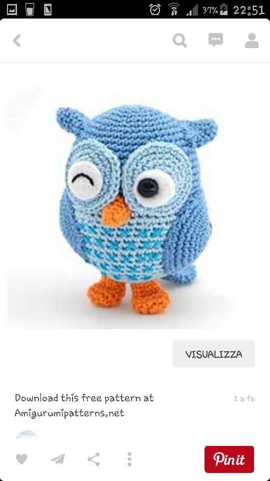 Rutube вяжем органайзер сову со схемой крючком Gufetto Patrones de ganchillo de búho, Buhos crochet patrones, Patrones