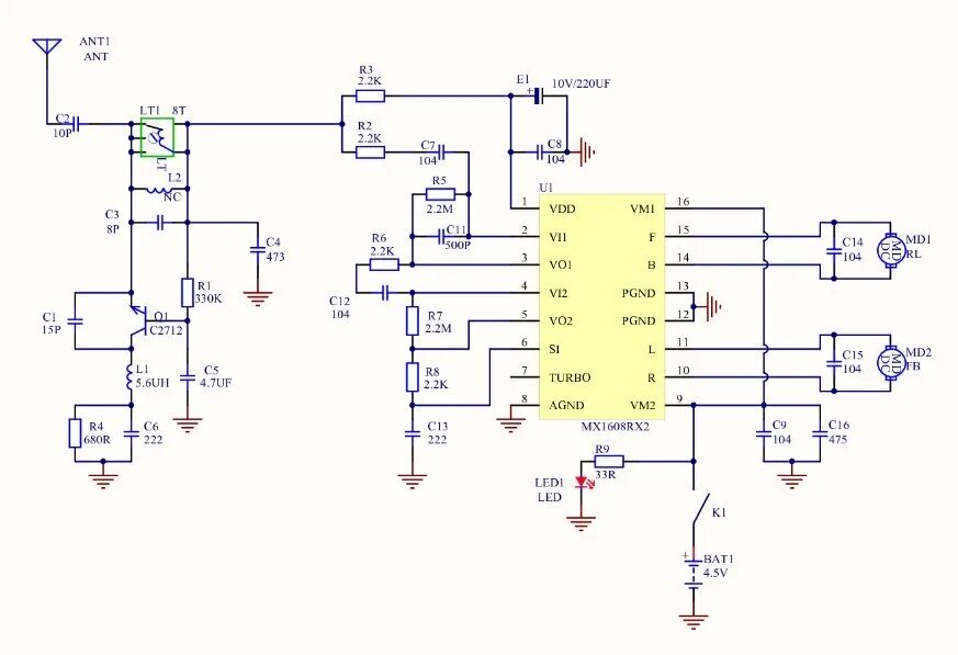 Rx sl013c 1 электрическая схема Гусеничный вездеход своими руками. Радиоуправление. Роботехника из Селиваново Дз