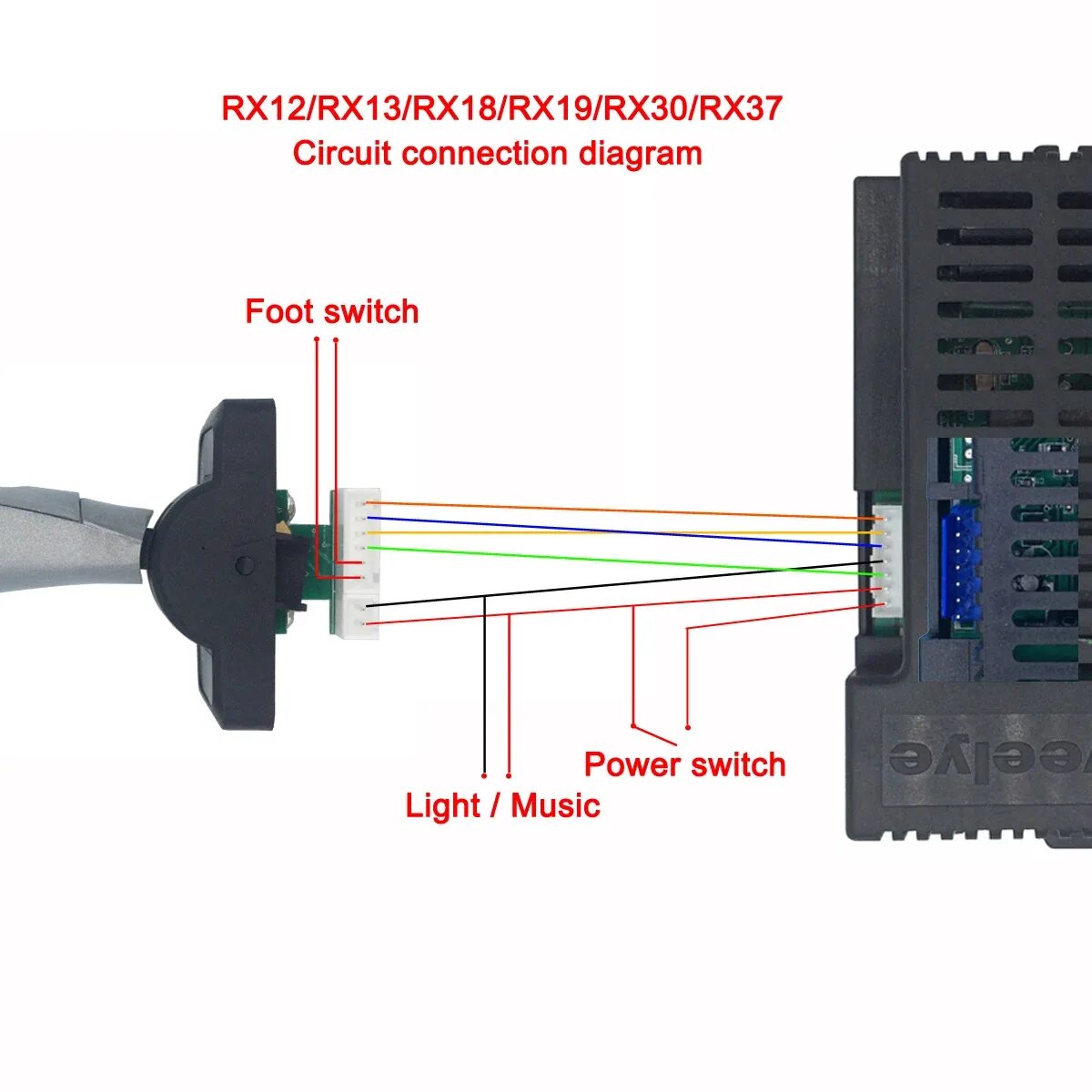 Rx sl013c 1 электрическая схема Ручка переключения передач переключатель для детского электрического автомобиля,