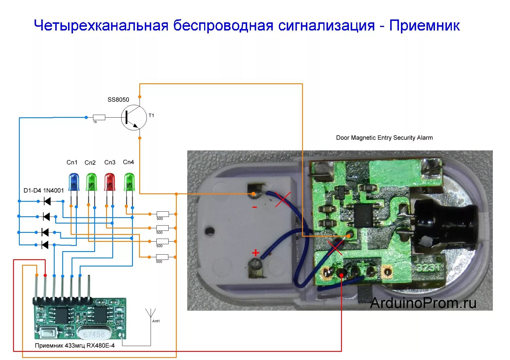 Rx470 4 радиомодуль подключение Простая сигнализация для туристов
