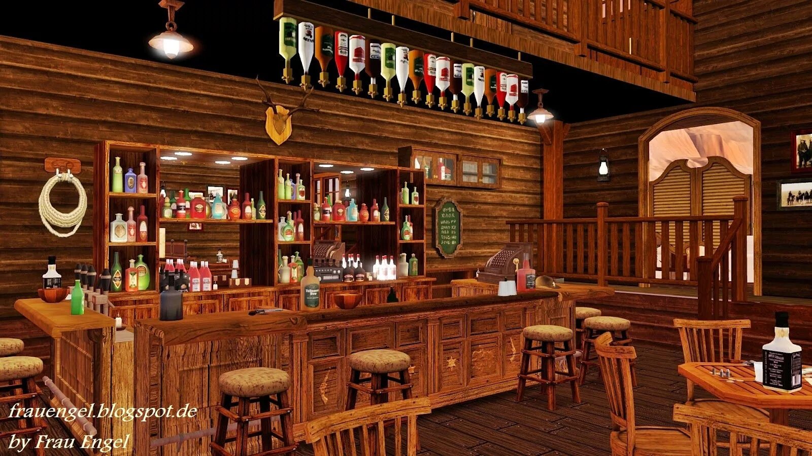 Saloon набережная ул 52 фото My Sims 3 Blog: Saloon in the Wild West by Frau Engel Bars for home, 3d interior