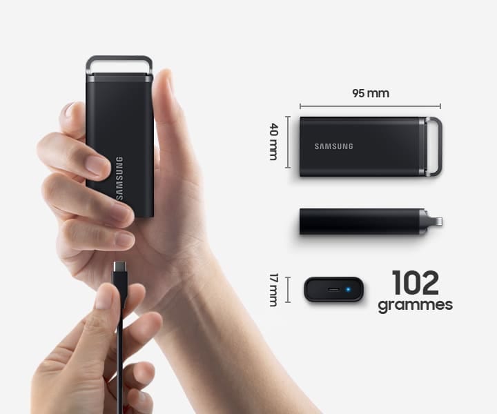 Samsung portable ssd t9 2tb какие подключения Cadre arrière Puissant samsung t5 2to France bobine Réciter Accidentel