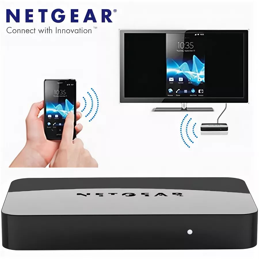 Samsung телефон подключение к телевизору NETGEAR PTV3000-100NAS Push2TV Wireless Display Adapter -Certified for Use with 