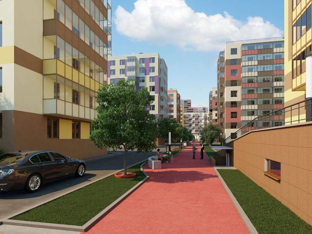 Sanebi центральная ул 8 кудрово фото Жилой район "Семь столиц" в Санкт-Петербурге: Комфорт и Безопасность рядом с ТРК