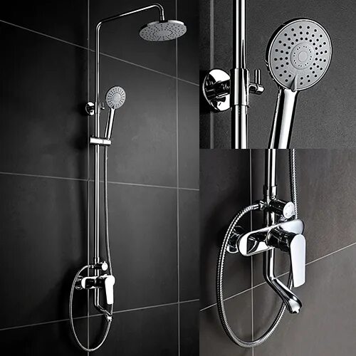 Sanitary wares душевая система подключение и установка Роскошная Ванная Комната Двойная Ручка Латунь Высокое Качество Тропический Душ,В