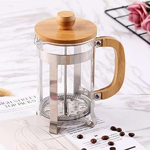 Sanleo волжская ул 17 фото French Press Coffee Maker Pot with Wood handle percolators 3Cup 20oz 600ml - Ali