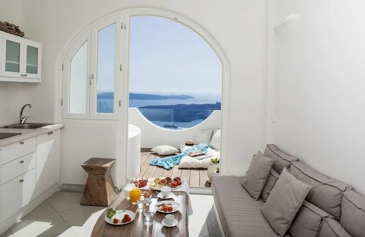 Santorini ленинский просп 42б фото Native Eco Villa, Santorini Built with respect... Santorini villas, Space archit