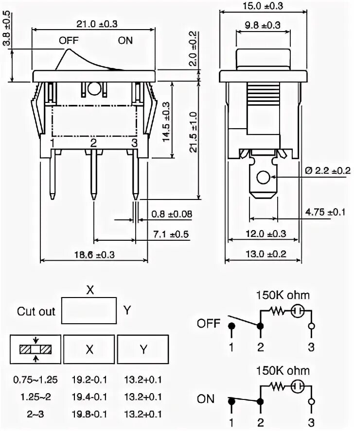 Sc768 переключатель схема подключения RS PRO Illuminated SPST, On-Off Rocker Switch Panel Mount RS