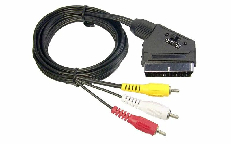 Scart подключение к телевизору Кабель RCA, SCART ALENCOM Скарт - 3RCA с переключателем - купить по низкой цене 
