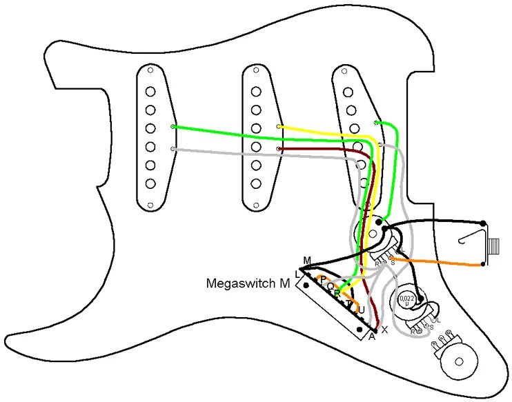 Schaller megaswitch e схема распайки Schaller Megaswitch М 15310006 переключатель для электрогитары купить в Москве в