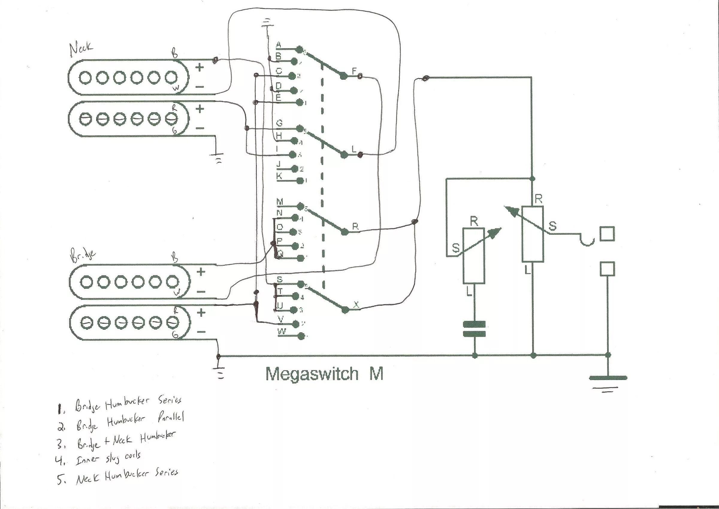Schaller megaswitch e схема распайки Pickup Wiring Help! Question on 2 Hum setup Schaller Megaswitch M! Diagram inclu