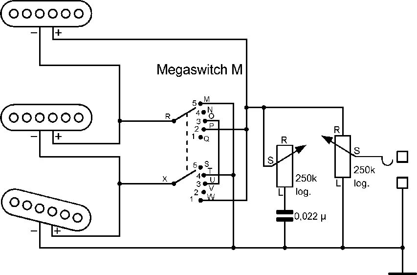 Schaller megaswitch e схема распайки Schaller Megaswitch М 15310006 переключатель для электрогитары купить в Москве в