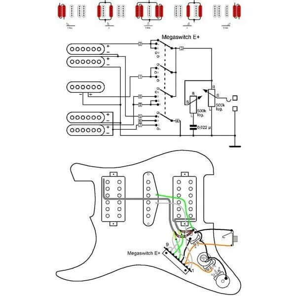 Schaller megaswitch e схема распайки Schaller Megaswitch Version E+ гитарные комплектующие V129573225 купить по выгод