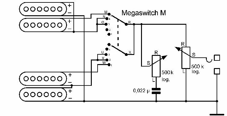 Schaller megaswitch e схема распайки Переключатель 5ти позиционный SCHALLER Megaswitch M 15310006, универсальный - ку