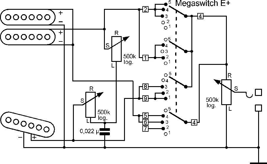 Schaller megaswitch e схема распайки Schaller Megaswitch E Plus 15310005 переключатель для электрогитары купить в Мос