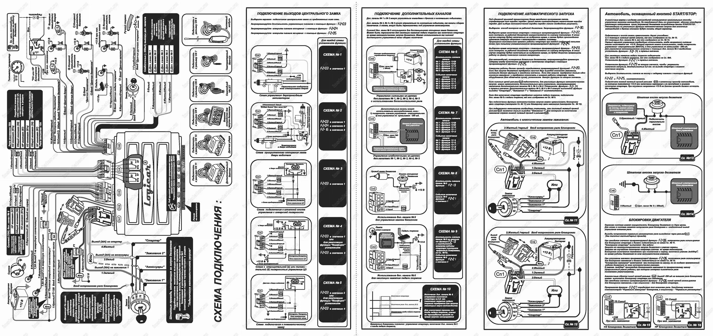 Scher khan logicar 4 схема подключения Схема подключения сигнализации Scher-khan Logicar-2