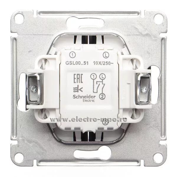 Schneider electric схема подключение выключателя Механизм Glossa GSL000851 выключателя 2кл. с/п шоколад (Systeme Electric