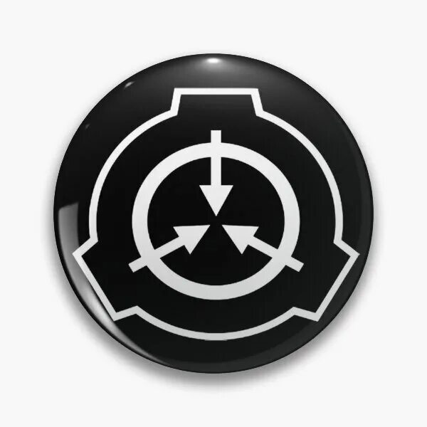 Scp фото знак "SCP Symbol (Black)" Pin for Sale by Omnavis Redbubble