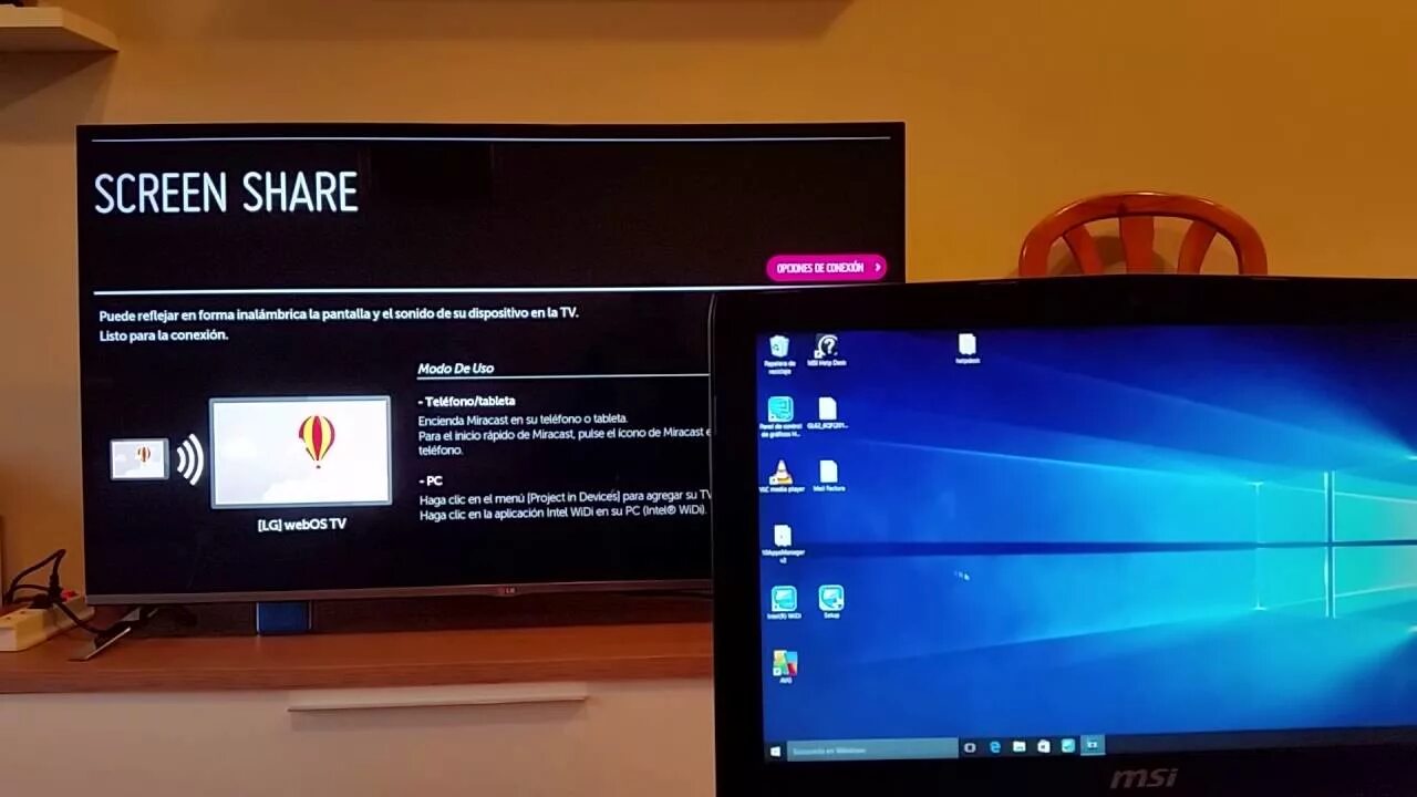 Screen share lg как подключить ноутбук Como compartir pantalla portatil en Smart TV LG con Intel WiFi Direct - YouTube