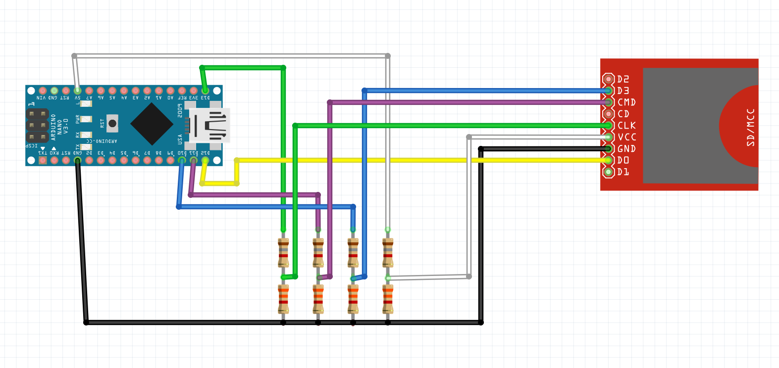 Sd подключение телефону Basic SD Card Reader Circuit Circuit diagram, Sd card, Diagram