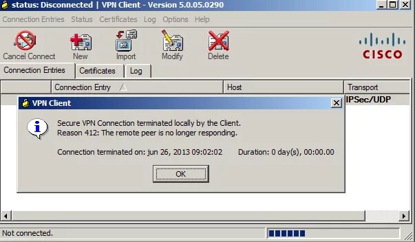 Secure vpn ошибка подключения Secure vpn connection terminated locally by client 440