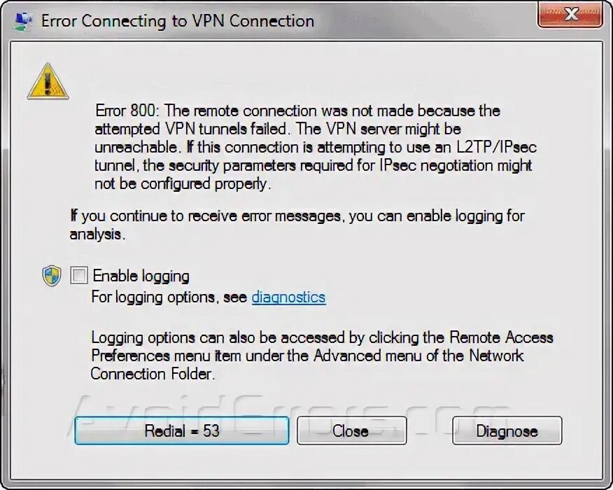 Secure vpn ошибка подключения Troubleshoot Connection Error 800 - None Server OS - AvoidErrors