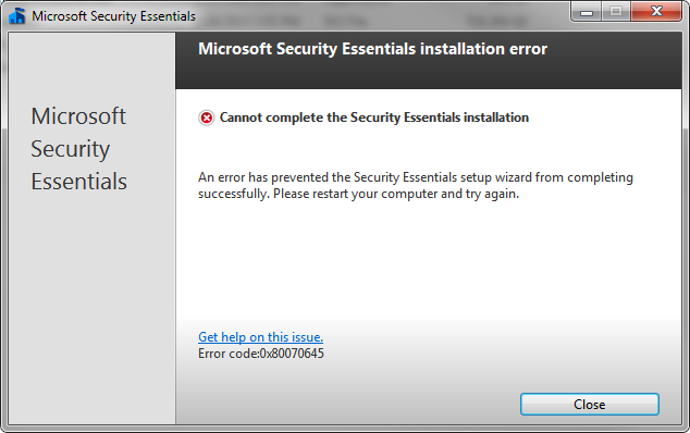 Security essentials ошибка подключения Install/Update issue with Security Essentials and Windows 7 - Microsoft Communit