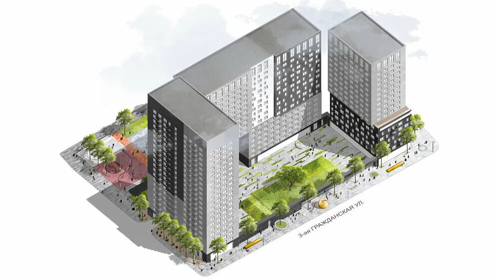 Self москва ул 3 я гражданская фото Купить квартиру-студию 28 м² по адресу Москва, 3-я Гражданская улица, 35к2 - id 