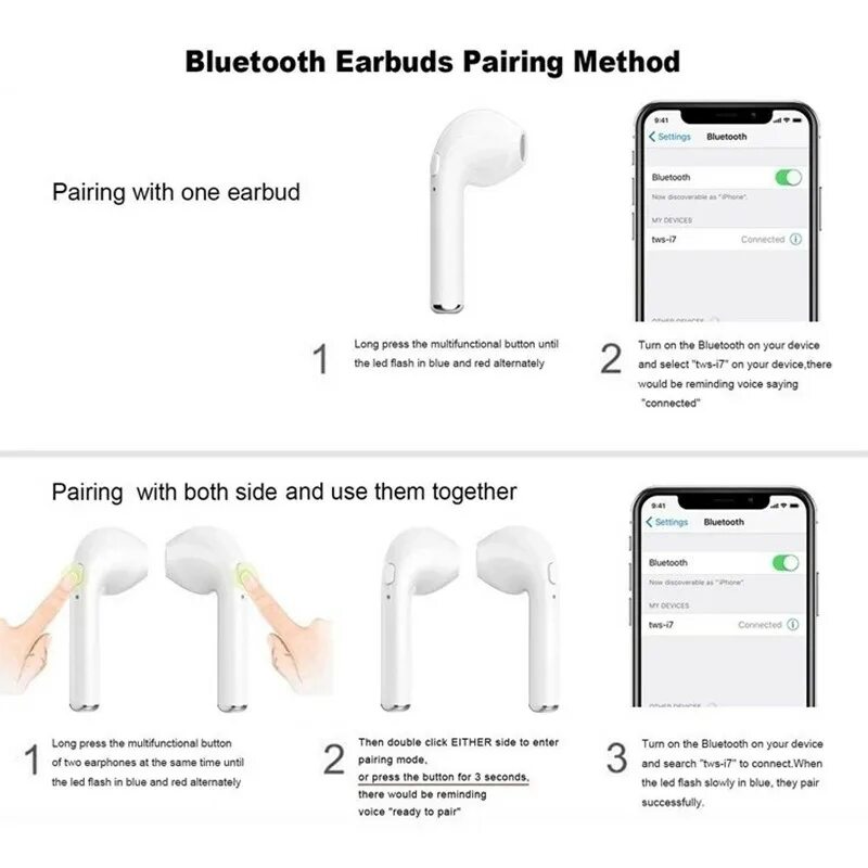 Sennheiser наушники беспроводные как подключить Беспроводные наушники UNITOP i7s TWS, Bluetooth наушники, спортивные наушники-вк